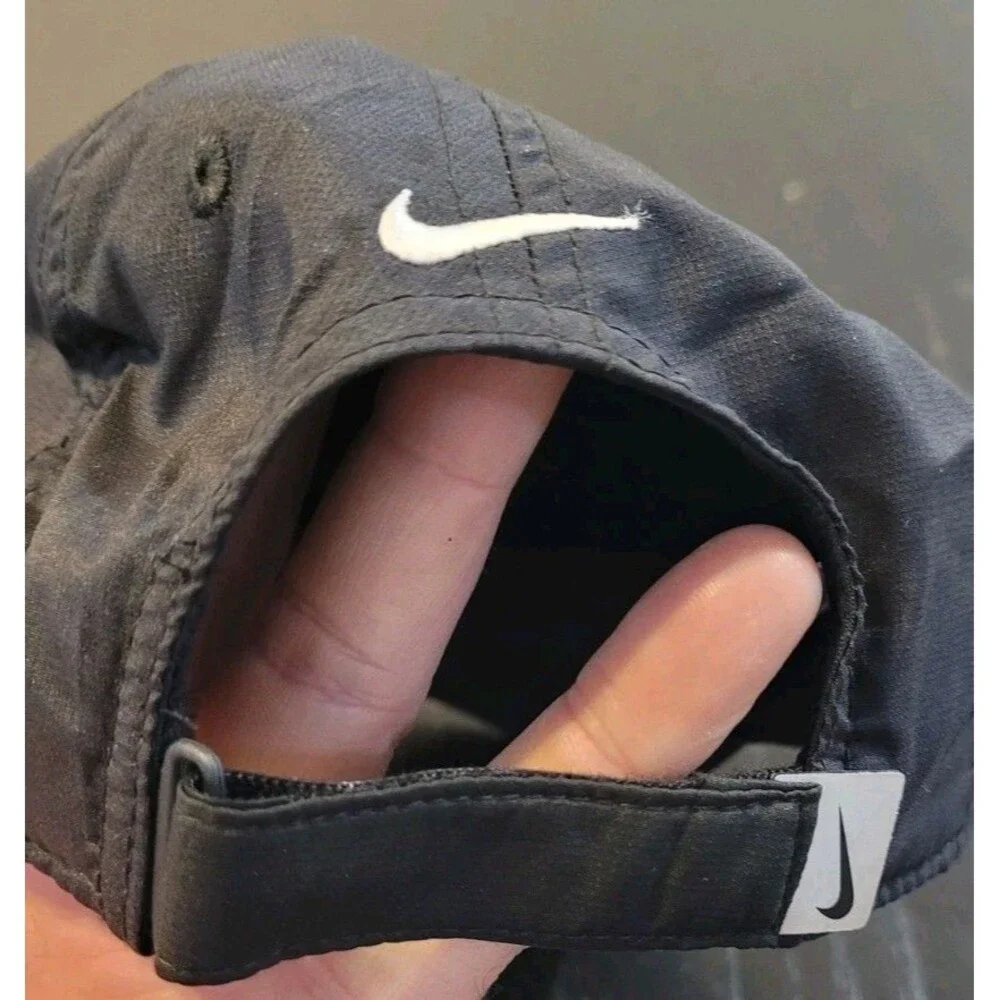 Nike Hat Cap Strapback Infant Black Dri-Fit Polyester Swoosh